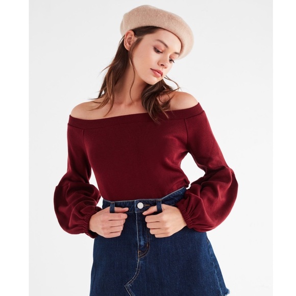 Urban Outfitters off shoulder sweater ❤️ - Picture 1 of 2